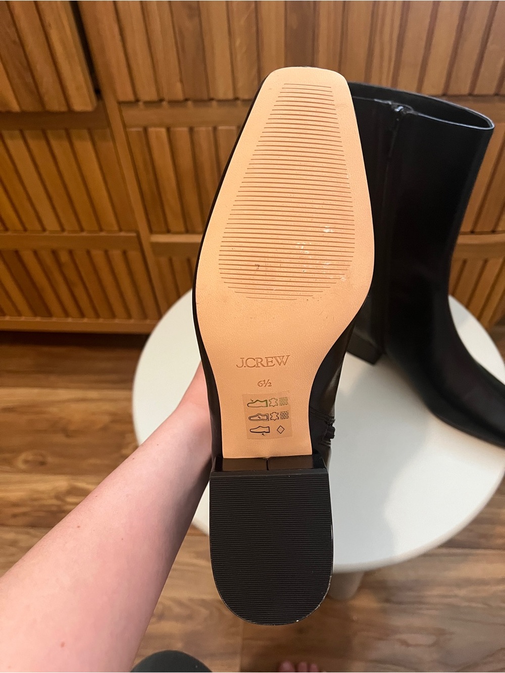 J. Crew Collection Square-Toe boots in Leather - Picture 6 of 7